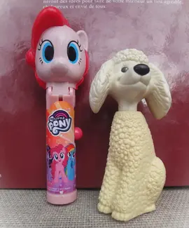 Figurines de collection (2 my little Pony + chien à la tête qui tourne)