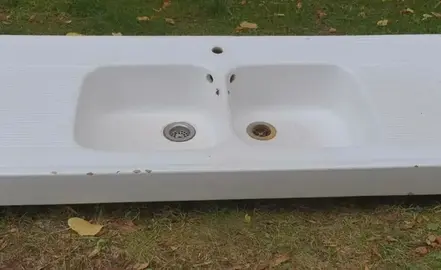 évier en céramique double