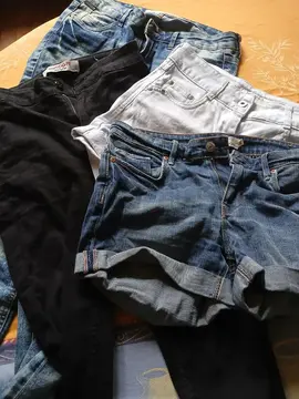 Lot pantalons+ shorts Jean F petite taille