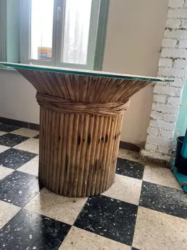 table bois et verre