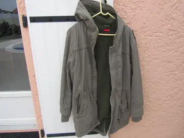 parka kaki doublée avec capuche