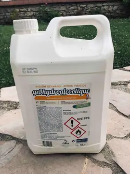 gel hydroalcoolique bidon de 5 litres