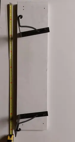 Tablette (étagère) blanche IKEA avec ses 2 équerres métal noir