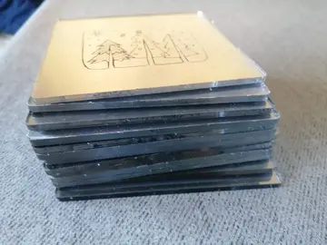 Lot 12 sous-verres carrés Spécial NOEL