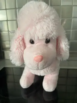 Peluche rose caniche