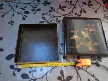 Boite en bois décor oiseaux