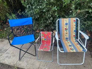 lot de 3 chaises de camping
