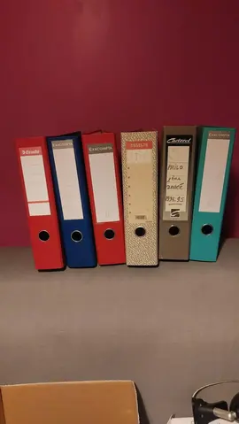 6 classeurs à levier