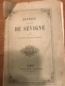 LIVRE édité fin 19 ème 560 pages lettres de Mme de SEVIGNE