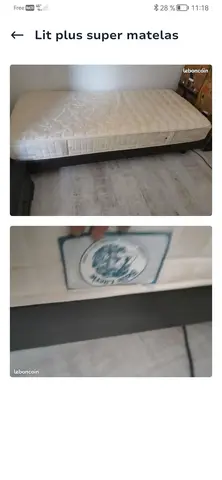 Lit une place avec matelas