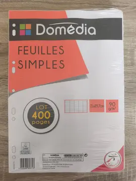 lot de 400 pages feuilles simples (neuf)