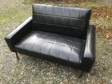 Canapé 2 places noir