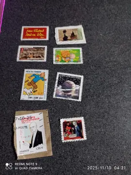 8 timbres oblitéré