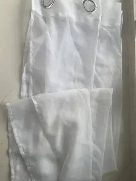 1 voilage blanc rideau 120 sur 200 cm environ