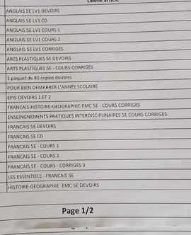 lot cours et corrigés cned 5 ème