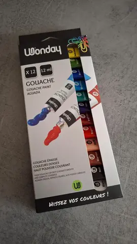 Boîte de 12 tubes de gouache