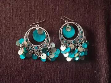 Boucles d'oreilles bleu turquoise
