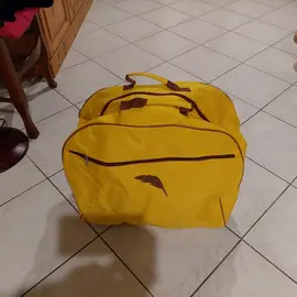 Grand sac en toile enduite jaune