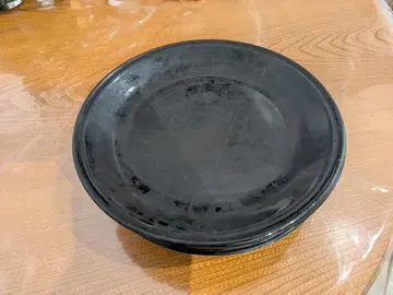 Lot de 6 assiettes en céramique unies noir