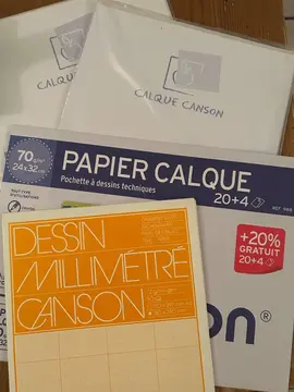 papier calque + papier millimétré
