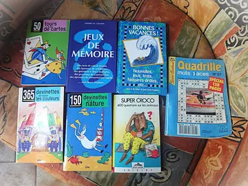 lot de livres pour activités mentales ludiques