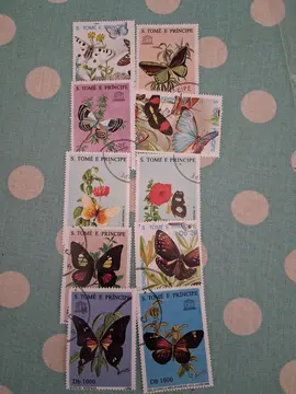 Timbres joli lot PAPILLONS