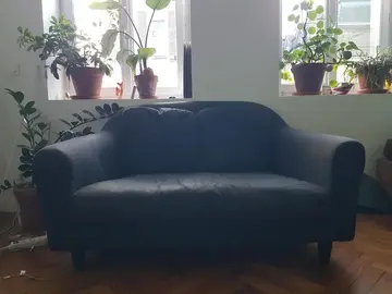 canapé Habitat 2 places noir