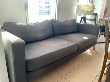 canapé en tissu gris