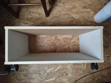 meuble sur roulette blanc