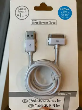 Cable iPhone 30 broches 1m jamais servi