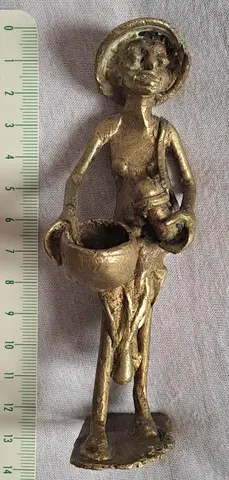 Statuette burkinabée en bronze