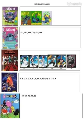 recherche differents collections