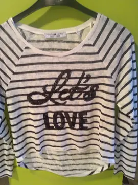 TEE-SHIRT RAYE TRES COURT