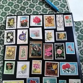 timbre fleur 1lot par envoie