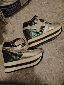 Baskets plateforme bicolores