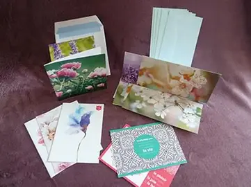 Cartes voeux + enveloppes