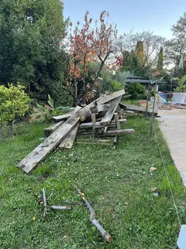 bois provenant d'une partie de pergola, traité autoclave, toutes dimensions