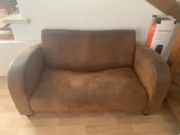 canapé stylé vieux cuir