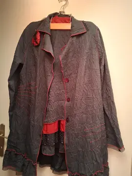 Ensemble jupe et veste longue taille 44 Carole Richard