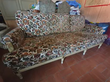 Canapé + 2 fauteuils vintage en bon état