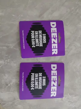 2 cartes pour 3 mois gratuits abonnement Deezer