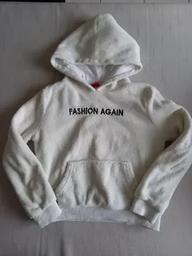 Sweat à capuche blanc fille - 10 ans