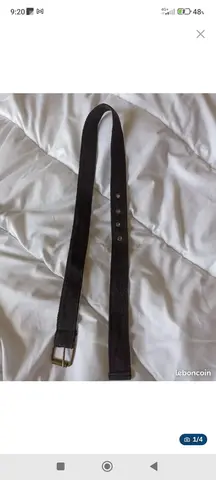 ceinture noire en tissu