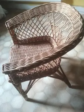 fauteuil osier enfant