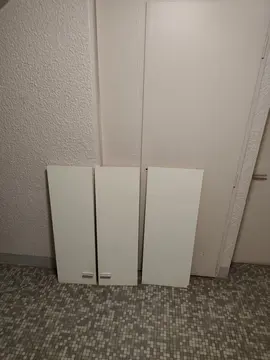 planches en bois mélaminé blanc pour pieces