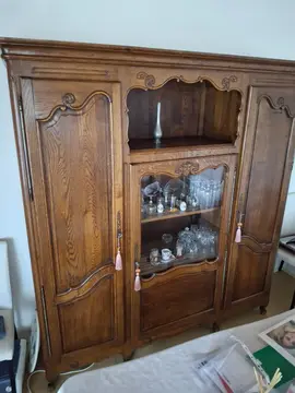 meuble de salon/salle à manger en chêne massif