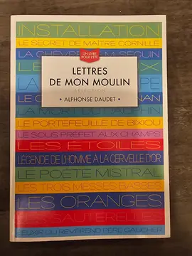 livre lettres de mon moulin, Alphonse Daudet