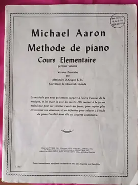 méthode de piano clmuchael aaron