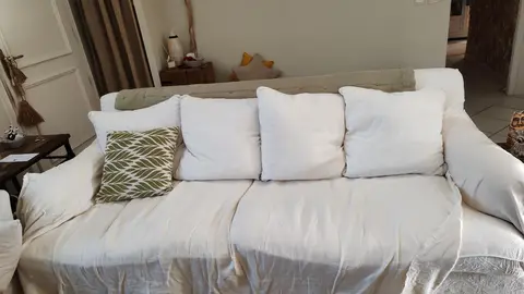 canapé tissu crème 220/ 106