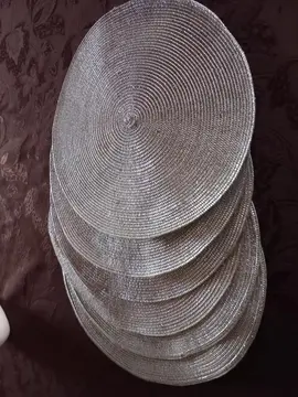 6 sets de table argentés